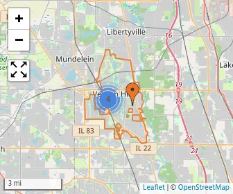 Area schools map